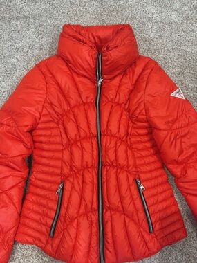 GUESS Women’s Red Coat In Size Medium, Good Condition!